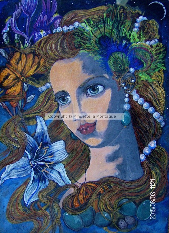 She Washes Her Face with Flowers