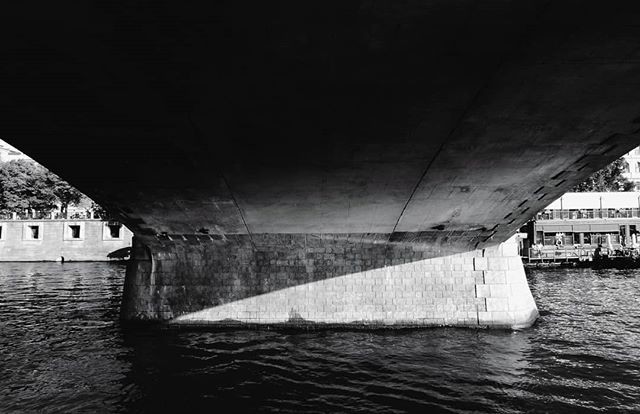 Under the bridge somewhere on Vltavaphotography eyeem eyeemphoto bw bwphotography architecture bridg
