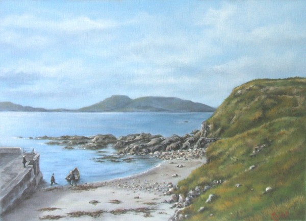 Bringing In The Currach painting