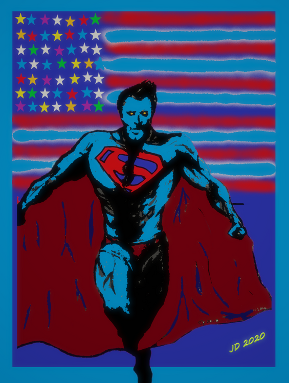 Man of Steel Blue 3D 2020 stars