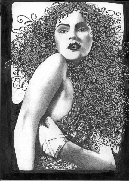 words in her hair