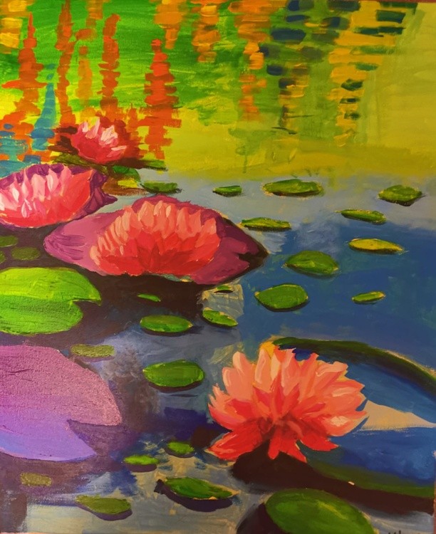 tulips on water surface Mahum