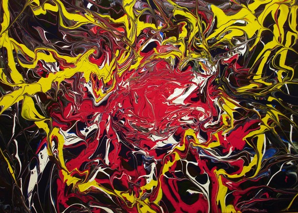 What a mess finger painting