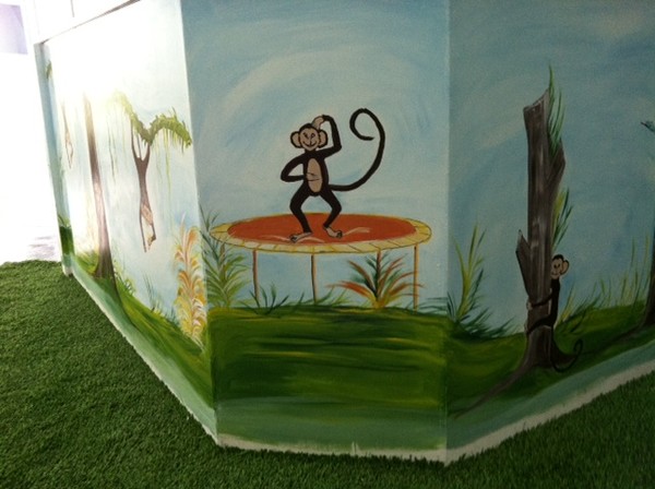wall mural monkeys