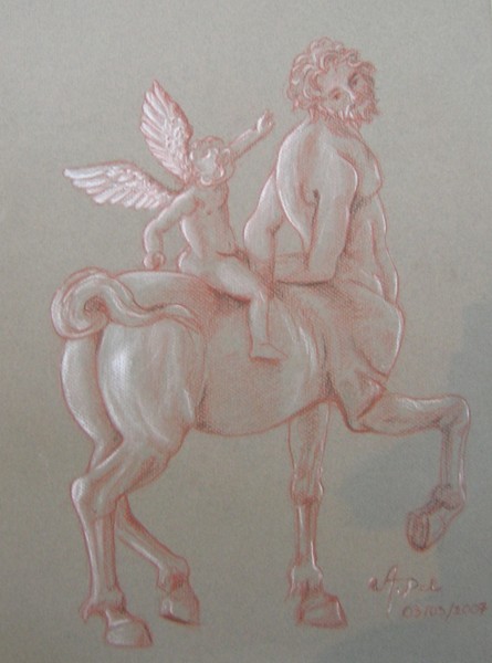 centaur and love (cupidon) version 3