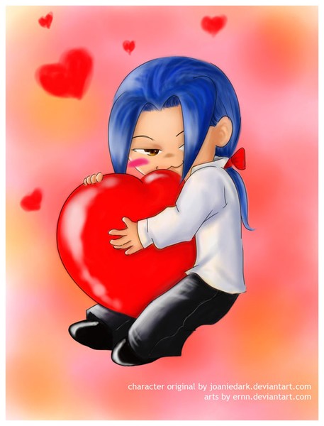 Hungging my Valentine heart