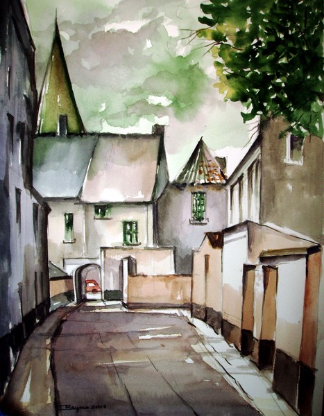 Dark narrow street