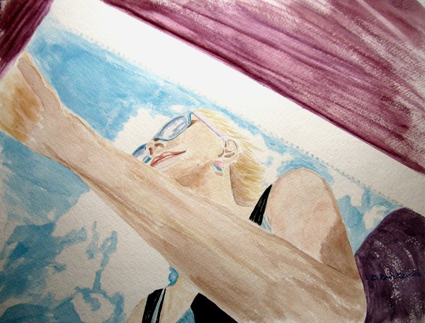 Taking it all in  -  Watercolor