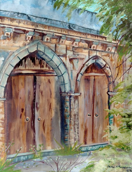 OLD DOOR OF A HOSPITAL