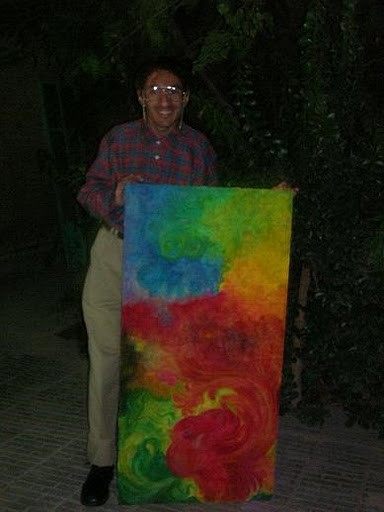 SAMINUR (Sayyed Amin Nabipur) with his painting