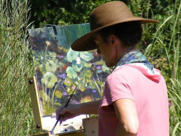 Painter In Monet's Garden