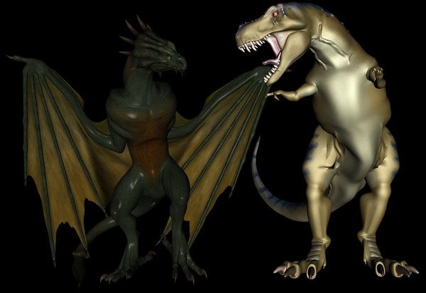 wyvern and rexy