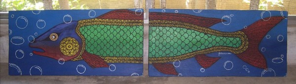 piscine totem (oil on canvass)