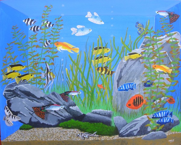 Low Maintenance fish tank by Oggy ArtWanted