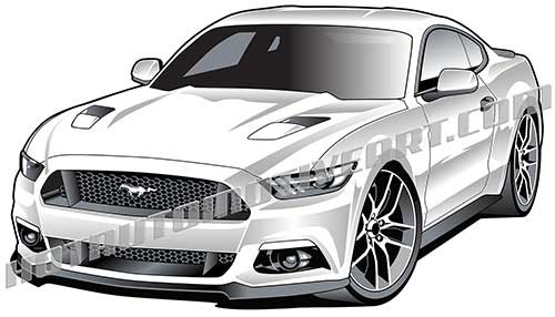 2015 Ford Mustang GT clipart by David England | ArtWanted.com