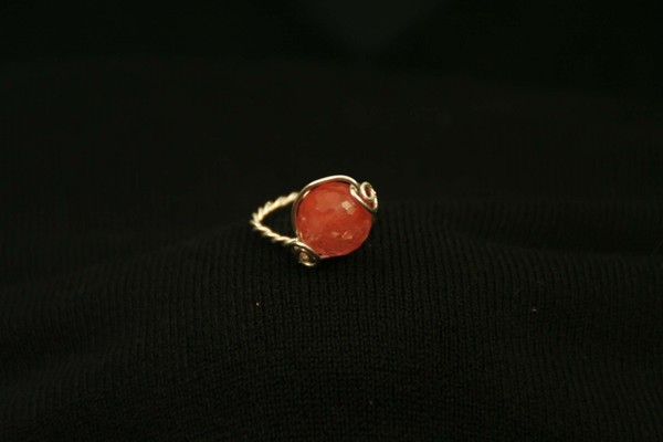 Cherry Quartz ring