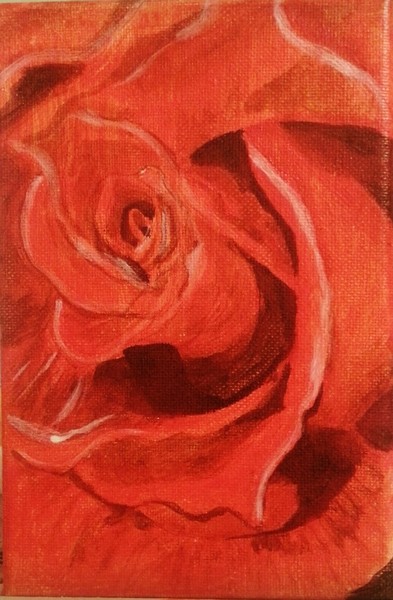 Painting of a Red Rose