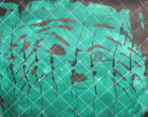 Green broken girl