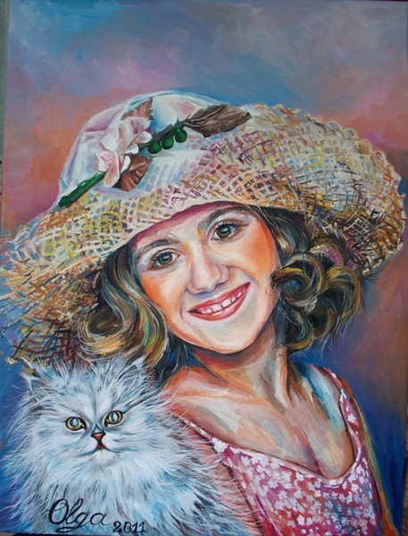 Portrait in oil.