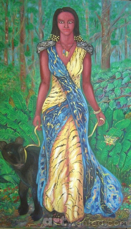 Girl with Panther