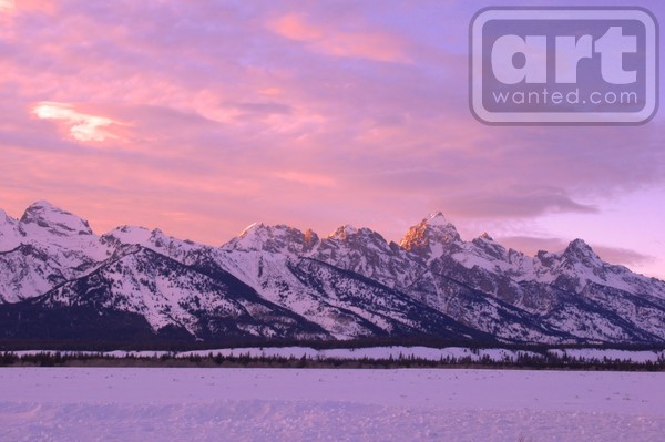 Grand Teton Winter Sunset