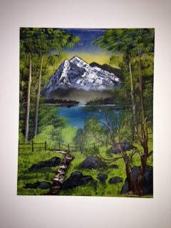 The blue lake mountain