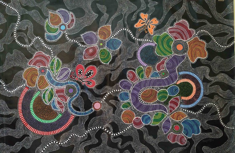 Floral in dotting