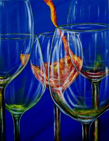 Wine in blue