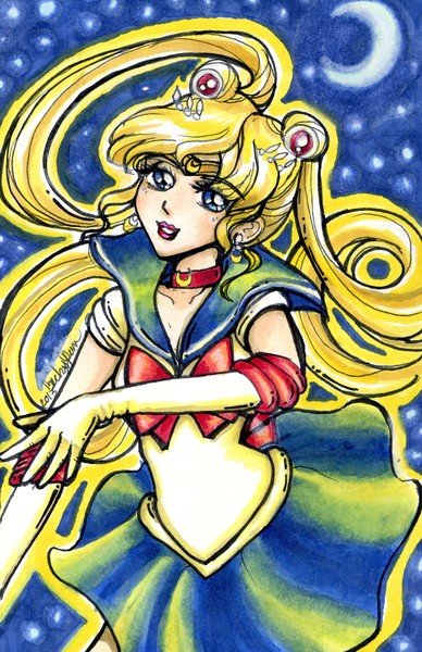 Sailor Moon Copic on Moleskine