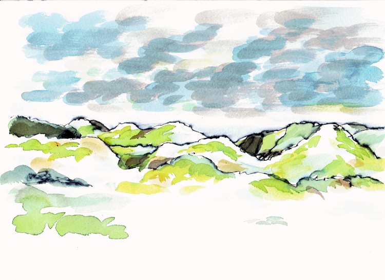 Dunes at Tversted in snow and wind