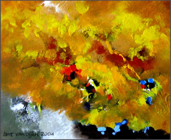 yellow, orange, brown, and blue, but no title