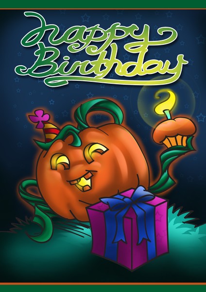 Holloween Birthday Card