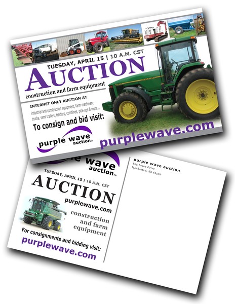 Large Equipment Auction Postcard