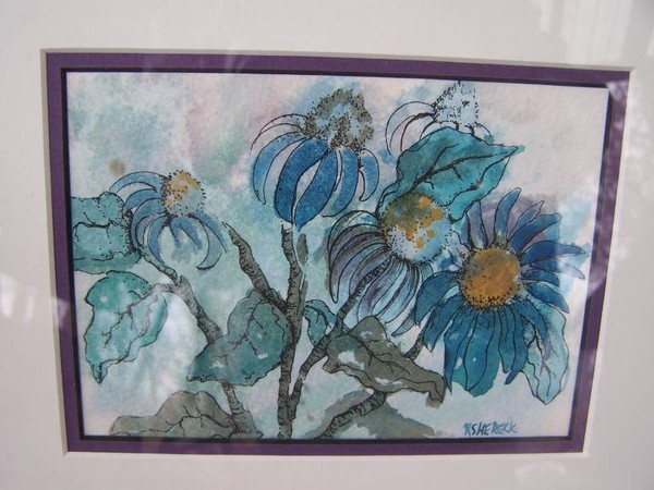 Fantasy Flowers in Blue