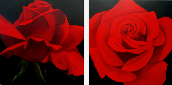 Diptych Red Roses