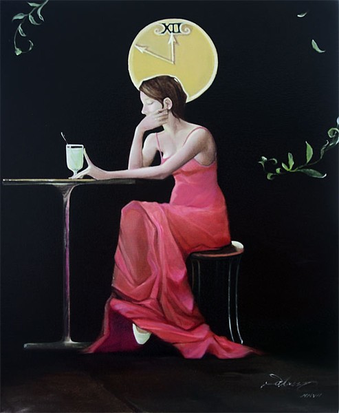 Girl with a glass of Absinthe. MMVII