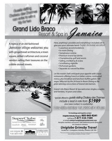 Uniglobe Travel flyer
