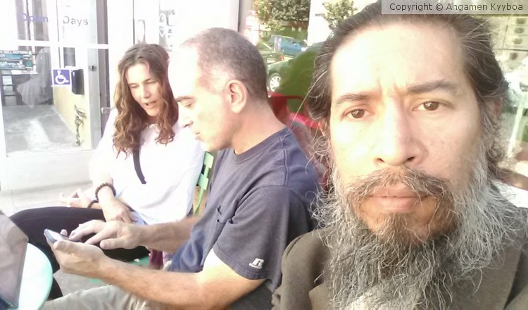 Ahgamen with Dave Grein meeting of artists in Cali