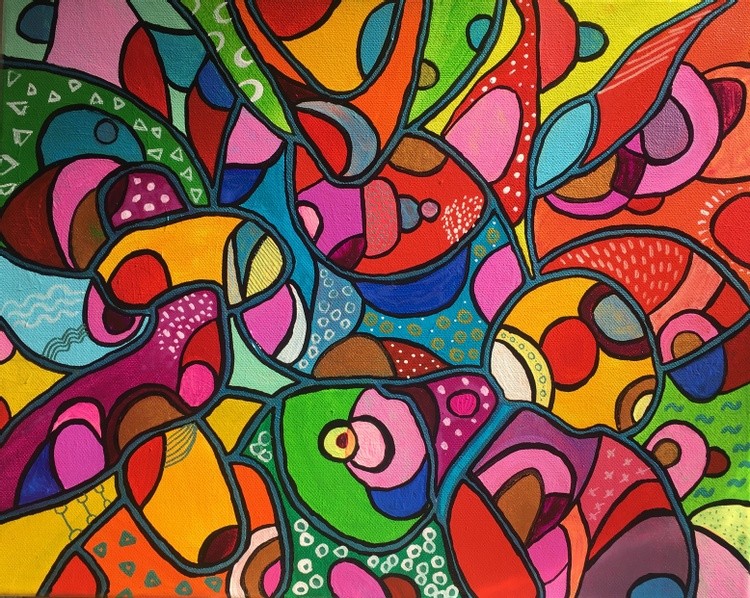 (sold) Flowers, 30'40'2cm, 2020