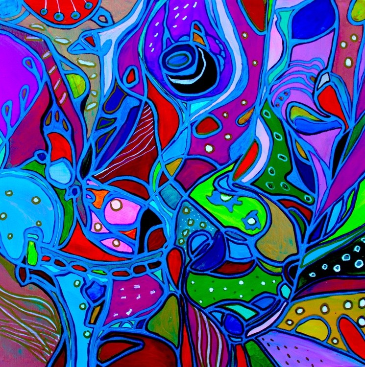 Colorful abstract painting by Veera Zukova