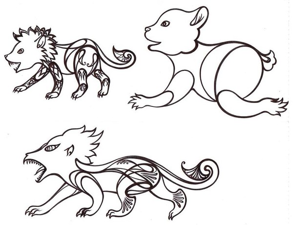 bear-wolf-lion