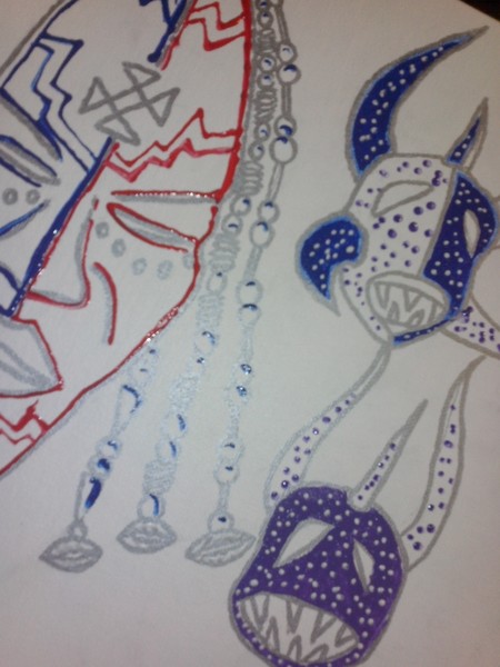 african & puerto rican mask