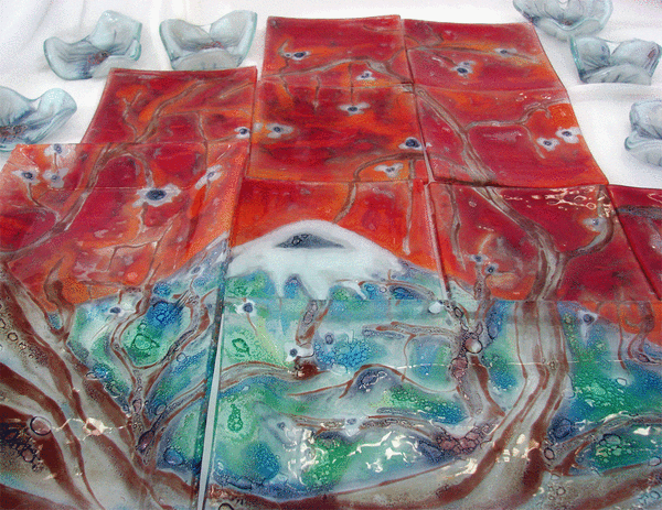 Yanasacha, painting made in sushi sets for 8