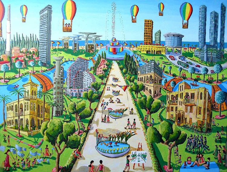 colorful artworks of the israeli artist painter raphael perez biography artist statement  