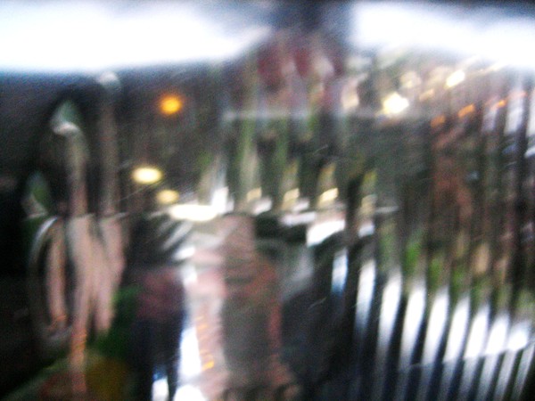 yellow light and people