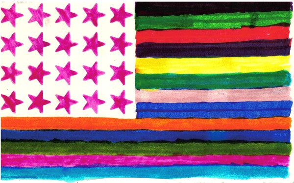 magenta stars flag