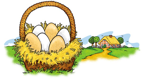 Farm house with eggs