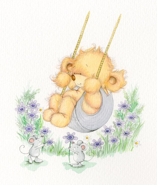 Zoe Connery Bear swinging