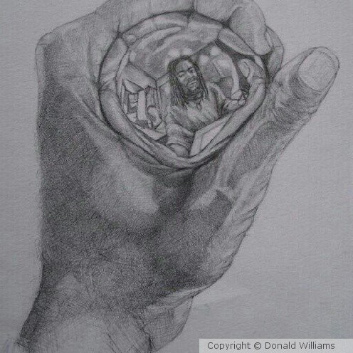 Holding selfportrait
