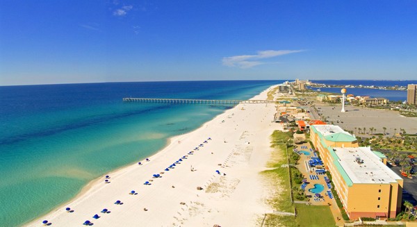 Westward View of Pensacola Beach, Florida